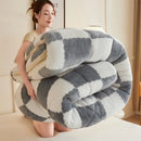GobekUsa Cozy Checkerboard Duvet Blanket for Winter Warmth and Comfort