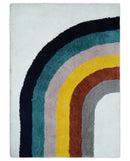 Plush Rainbow Kids, Nursery and Playroom Rug, 3x5, 4x6 and 5x7 Hand Woven Shag