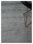 Gray Hand Woven Wool Area Rug - Modern Solid Design Contemporary by The Rug Decor
