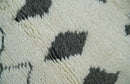 Plush Thick Beni Ourain 8x10.5 Ivory and Charcoal Geometrical design Moroccan Rug Made with fine Wool by The Rug Decor