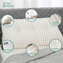 GobekUsa Headboard Wedge Pillow - Triangular Bed Rest Support & Reading Bolster