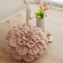 GobekUsa 3D Flowers Pillows - White Petal Cushions for Home Decor in 50x50cm Size