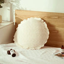 GobekUsa 3D Flowers Pillows - White Petal Cushions for Home Decor in 50x50cm Size