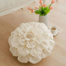 GobekUsa 3D Flowers Pillows - White Petal Cushions for Home Decor in 50x50cm Size