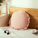 GobekUsa 3D Flowers Pillows - White Petal Cushions for Home Decor in 50x50cm Size