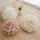 GobekUsa 3D Flowers Pillows - White Petal Cushions for Home Decor in 50x50cm Size