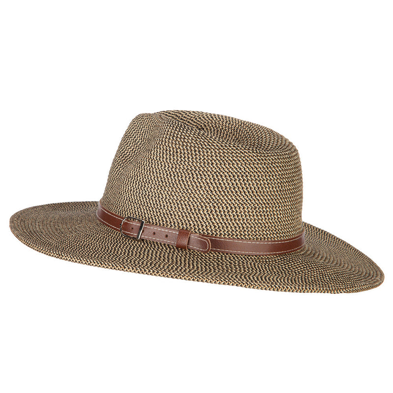 UPF 50+ Men's Paper Braid Large Brim Fedora Hat