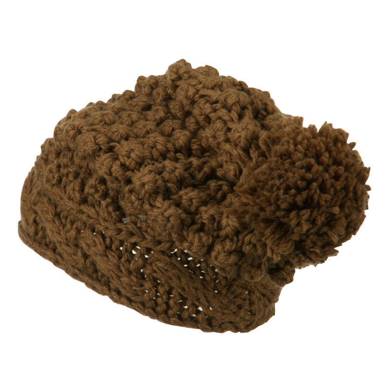 Women's Knit Pom Deep Beanie