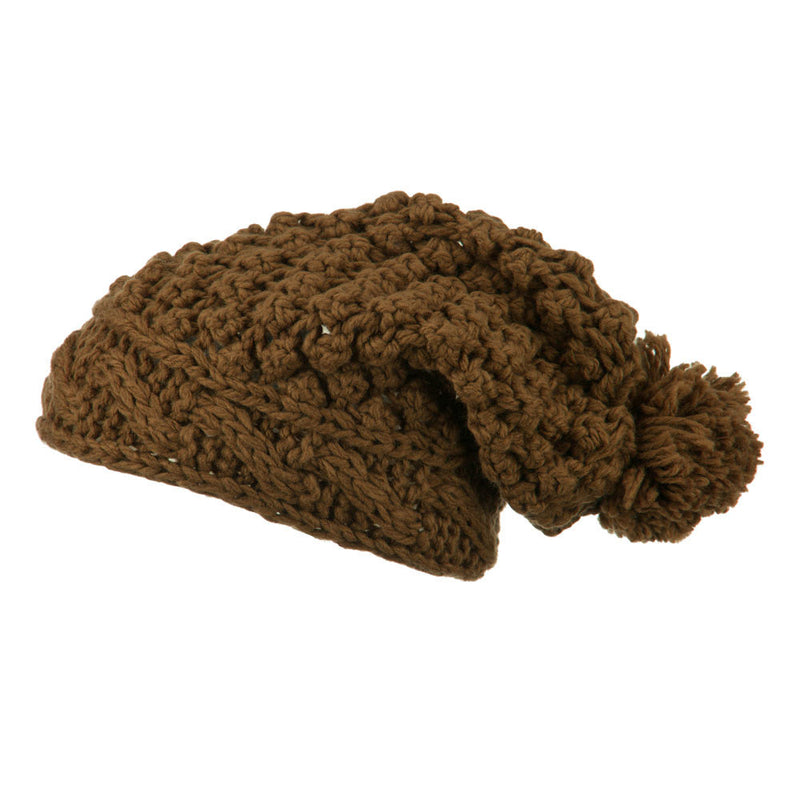 Women's Knit Pom Deep Beanie