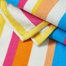 Cotton Velour Cabana Stripe Beach Towel - Novia Collection by Great Bay Home