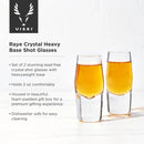 Raye Heavy Base Crystal Shot Glasses Set of 2 by Viski