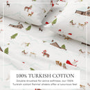 Turkish Cotton Christmas Flannel Sheet - Whittaker Collection by Great Bay Home