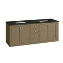 James Martin Chicago 72" Double Bathroom Vanity, Walnut Whisper