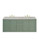 James Martin Chicago 72" Double Bathroom Vanity, Smokey Celadon