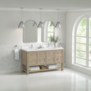 James Martin Breckenridge 60" Double Bathroom Vanity, Whitewashed Oak
