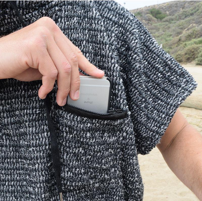 Surf Changing Poncho - Charcoal Black