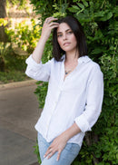 Point Made Wood and Onyx Sterling Silver Necklace