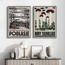GobekUsa Poland City Landmarks Canvas Wall Art