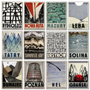 GobekUsa Poland City Landmarks Canvas Wall Art