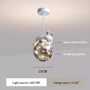 GobekUsa Children's Room Animal LED Chandelier - Modern Glass Lights for Baby Boy Girl Bedroom