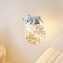 GobekUsa Children's Room Animal LED Chandelier - Modern Glass Lights for Baby Boy Girl Bedroom