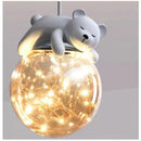 GobekUsa Children's Room Animal LED Chandelier - Modern Glass Lights for Baby Boy Girl Bedroom