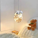 GobekUsa Children's Room Animal LED Chandelier - Modern Glass Lights for Baby Boy Girl Bedroom