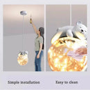 GobekUsa Children's Room Animal LED Chandelier - Modern Glass Lights for Baby Boy Girl Bedroom