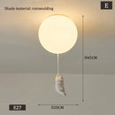 Polar Bear Resin Pendant Light for Kids Spaces