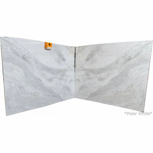 Polar White Bookmatching Polished Marble Slab