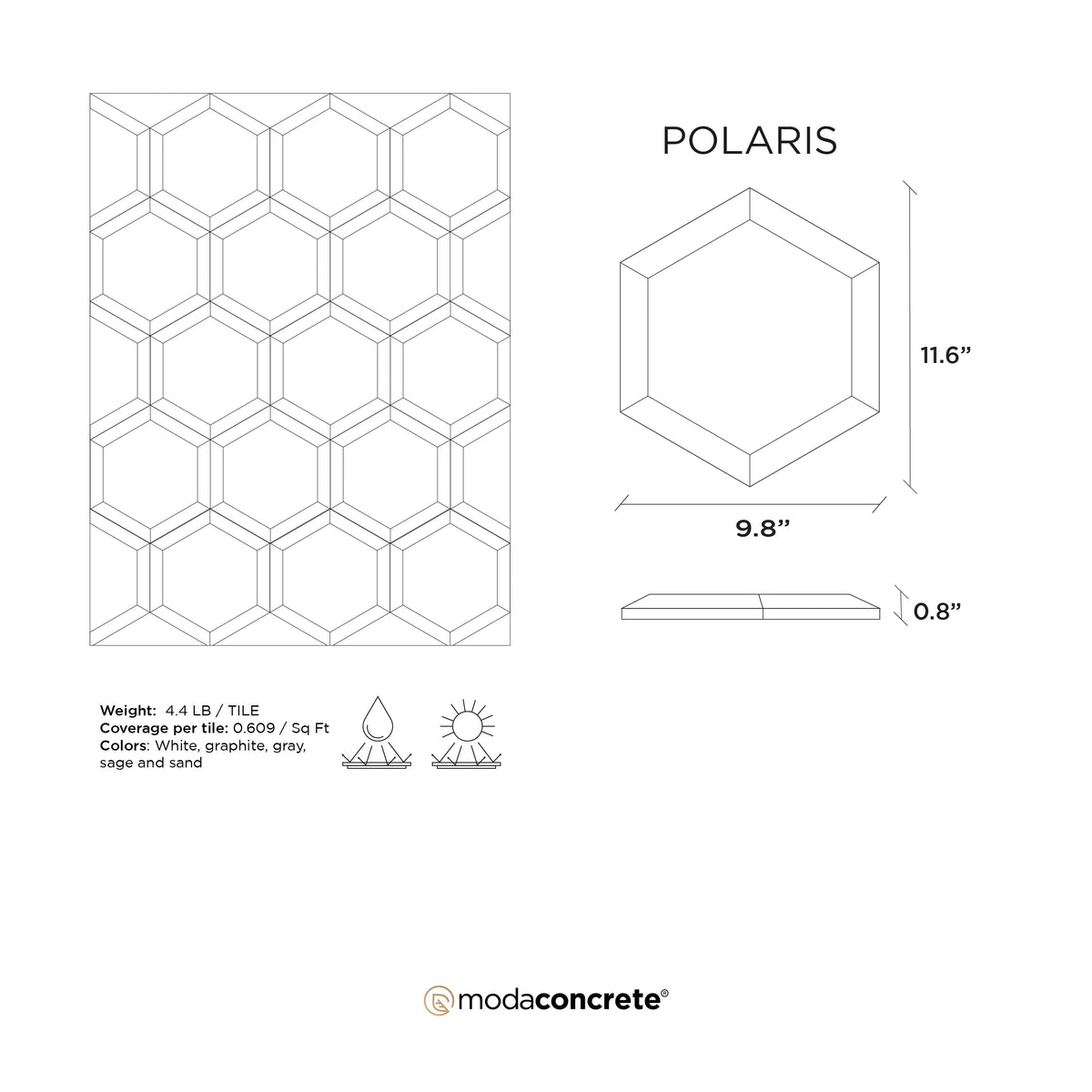 POLARIS Concrete Wall Tile, photo 7 of 7