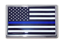 Thin Blue Line American Flag Vehicle Emblem | Made in USA by Flagman of America