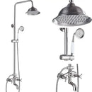 GobekUsa Brushed Nickel Shower Faucet Set with Rainfall Shower Head & Hand Held Mixer
