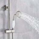 GobekUsa Brushed Nickel Shower Faucet Set with Rainfall Shower Head & Hand Held Mixer