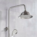 GobekUsa Brushed Nickel Shower Faucet Set with Rainfall Shower Head & Hand Held Mixer