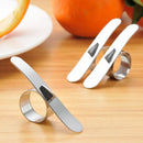 Polished stainless steel citrus peeler kitchen zester ring by Decorbites