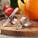 Polished stainless steel citrus peeler kitchen zester ring by Decorbites