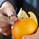 Polished stainless steel citrus peeler kitchen zester ring by Decorbites