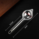 Polished stainless steel egg white separator kitchen yolk filter spoon by Decorbites