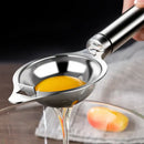 Polished stainless steel egg white separator kitchen yolk filter spoon by Decorbites