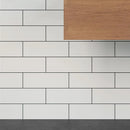 White 4x12 Polished Ceramic Subway Tile (34 pack, 10.4 sq ft/case) - Sample