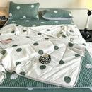 GobekUsa Double-Sided Cool Comforter Set: Ice Silk Duvet, Fitted Sheet, Pillowcase