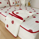 GobekUsa Double-Sided Cool Comforter Set: Ice Silk Duvet, Fitted Sheet, Pillowcase