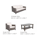 Owens 4-Piece Aluminum Living Room Set by Outdoor-USA®