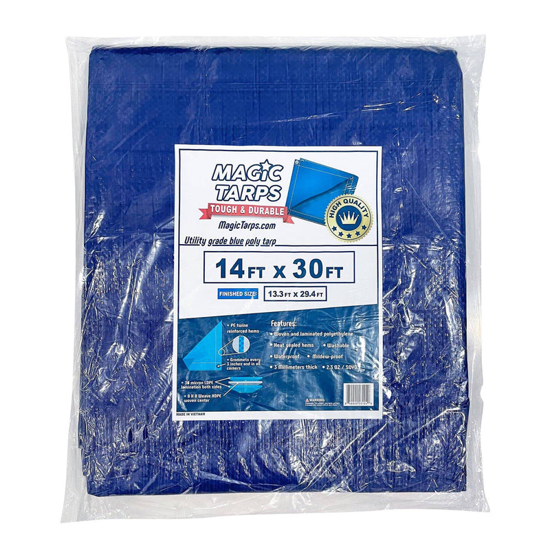 Blue Poly Tarp 14x30