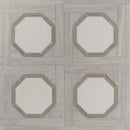 Multicolor Multi Finish Polygon Limestone Waterjet Mosaics 16 9/16x16 9/16