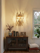 Polyhedral Smoked Hand-blown Glass Wall Lamp