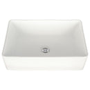 porcelain fire clay white single bowl farmhouse sink SIN POR USBWH 3020FSAF front view
