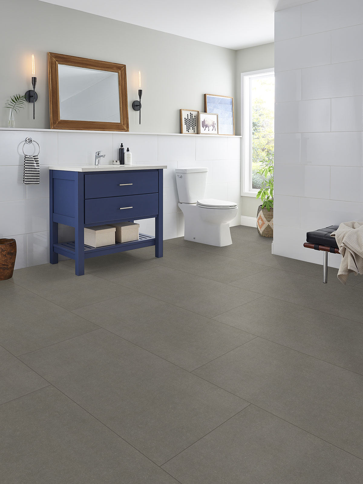 MSI Gris Porcelain Tile, dimensions drawing