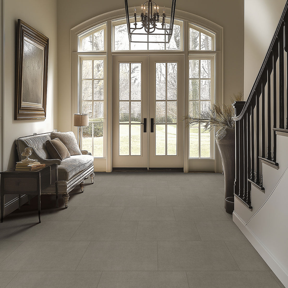 MSI Gris Porcelain Tile, dimensions drawing